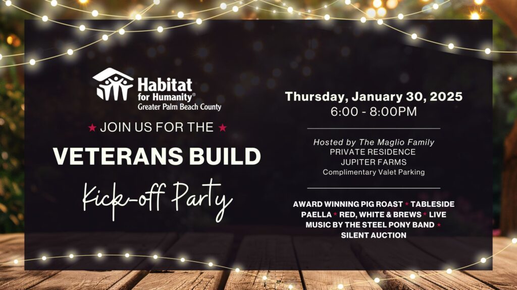 Veterans Build Kick OffPary Invite